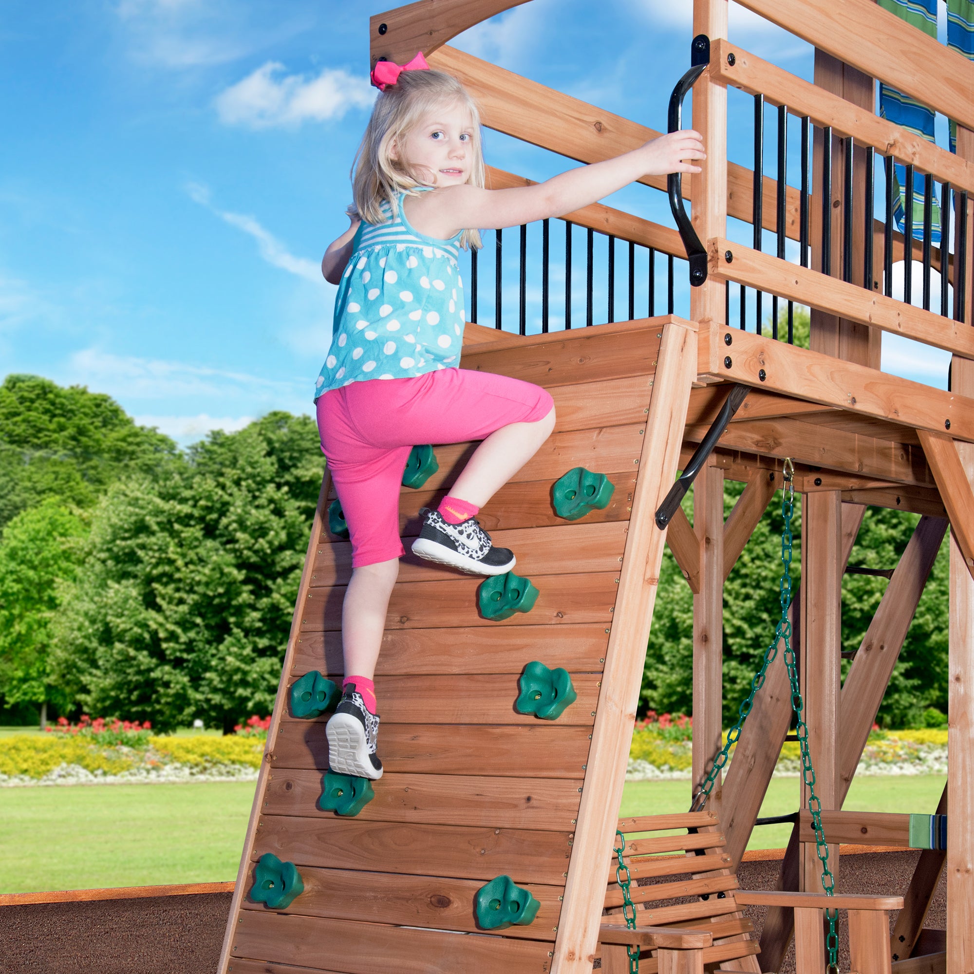 Caribbean Swing Set Climbing Wall