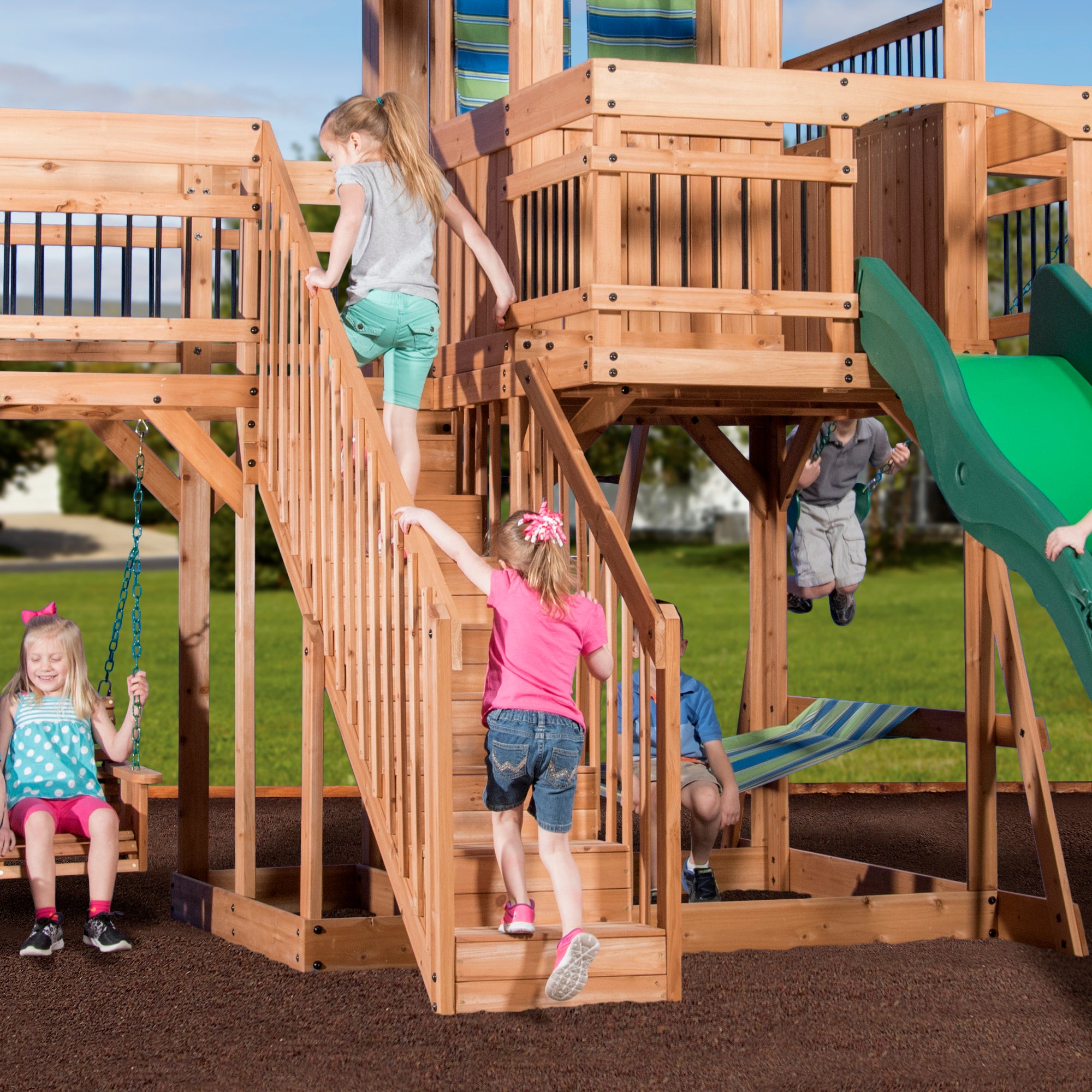 Caribbean Multi-Level Swing Set