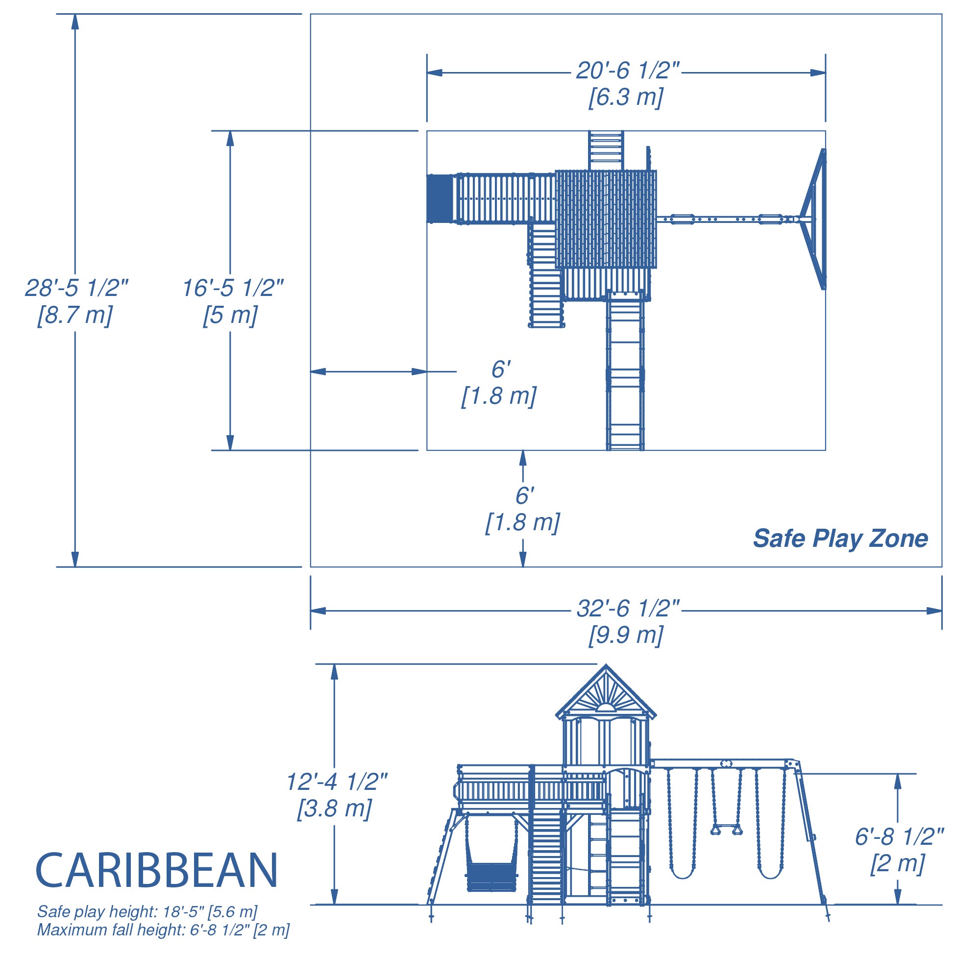 Caribbean Swing Set Metric Dimension