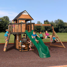 Load image into Gallery viewer, Canyon Creek Swing Set Green Slide
