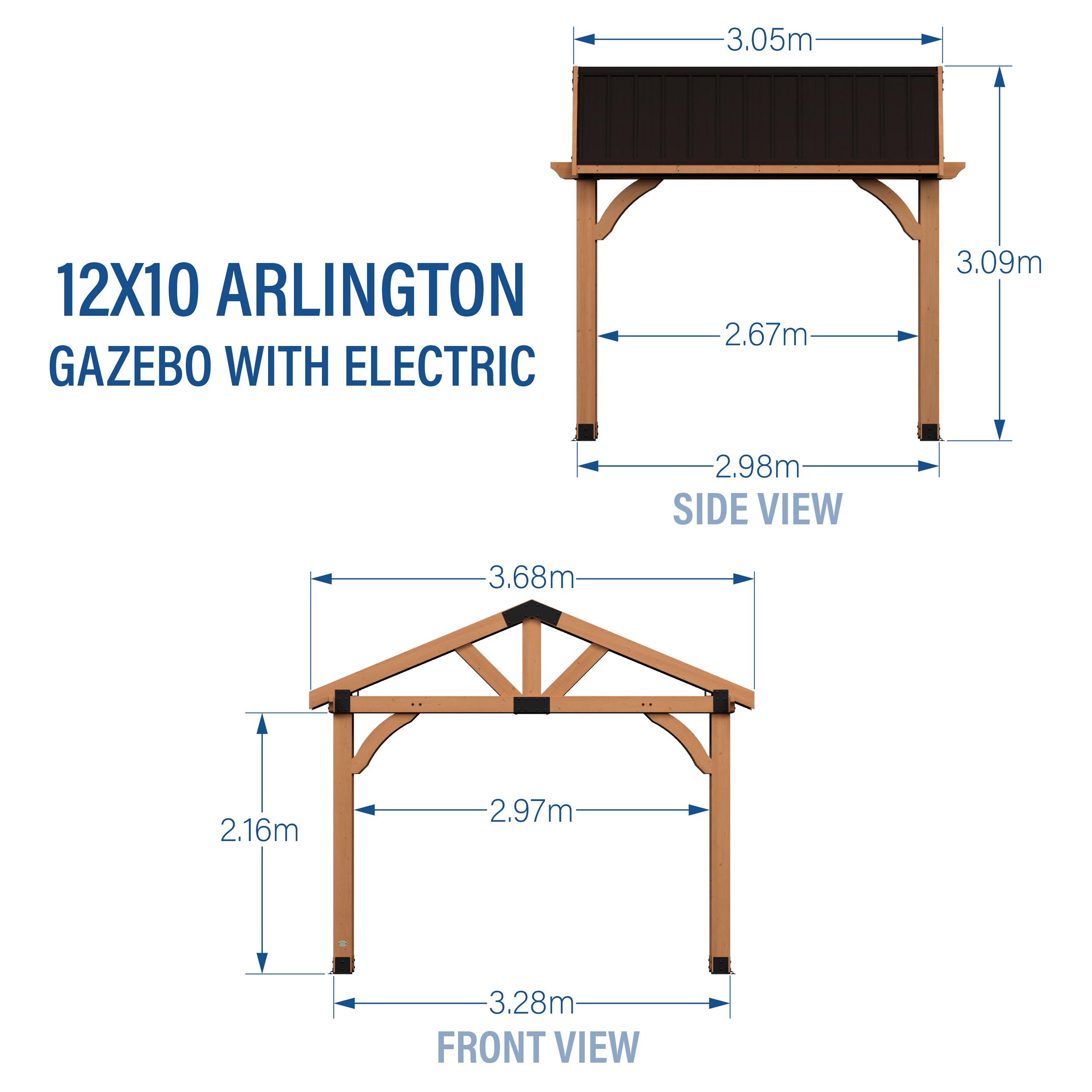 12x10 Arlington Metric Diagram