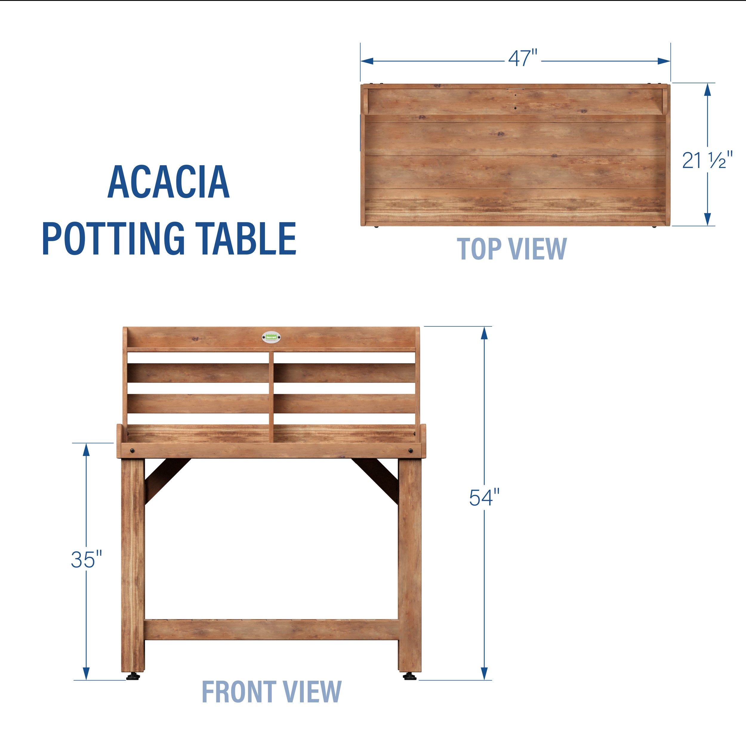 Potting Table Imperial Dimensions