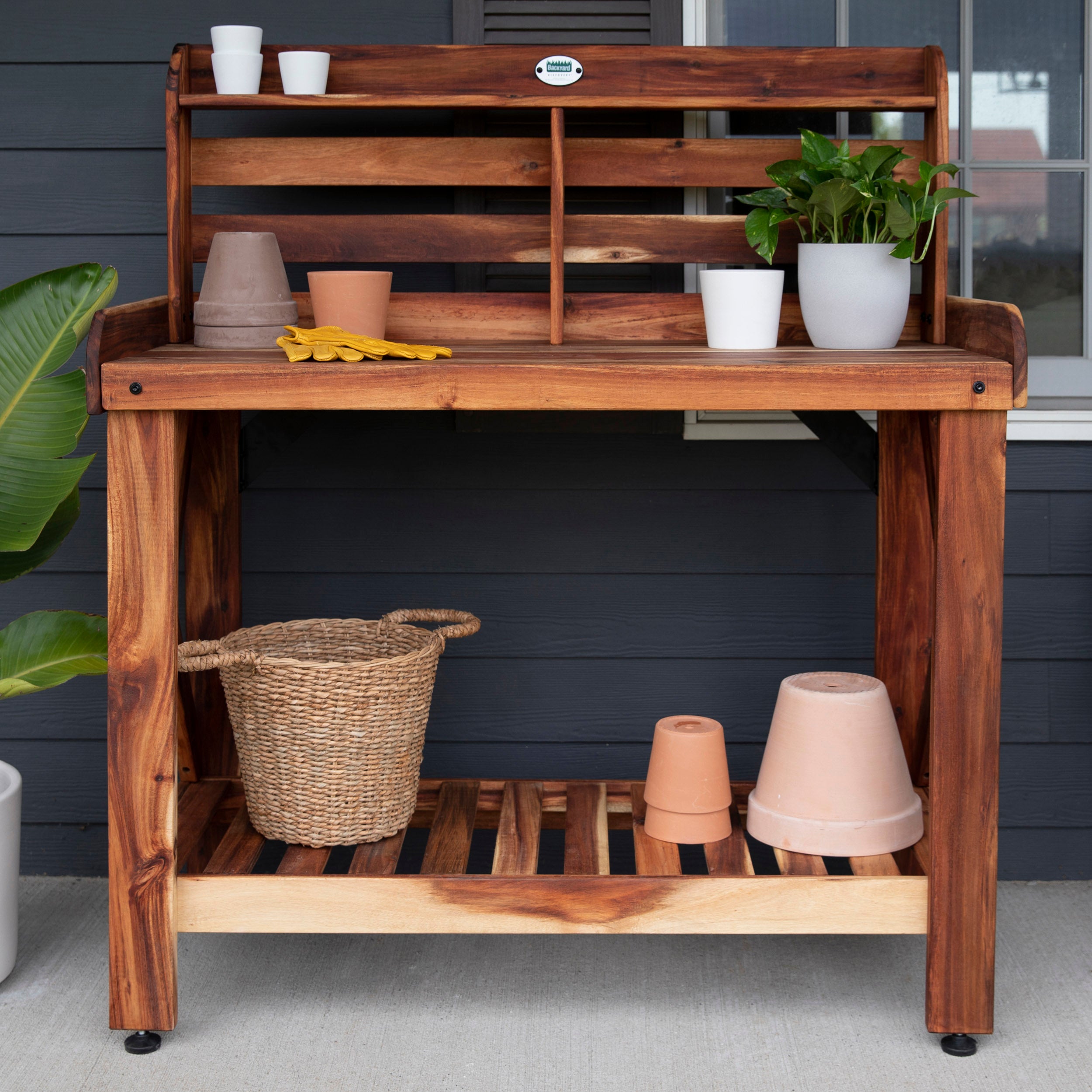 Potting Table Acacia Wood