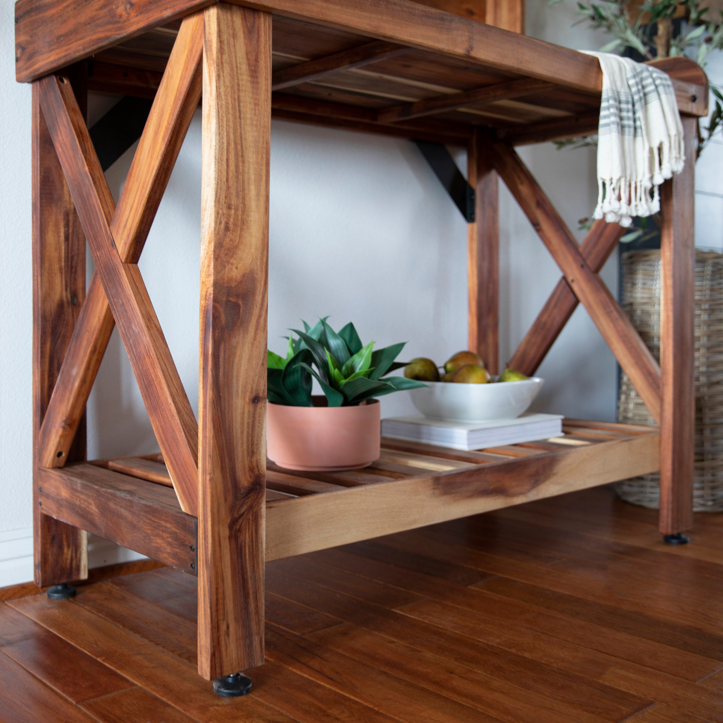 Indoor Serving Bar and storage shelf