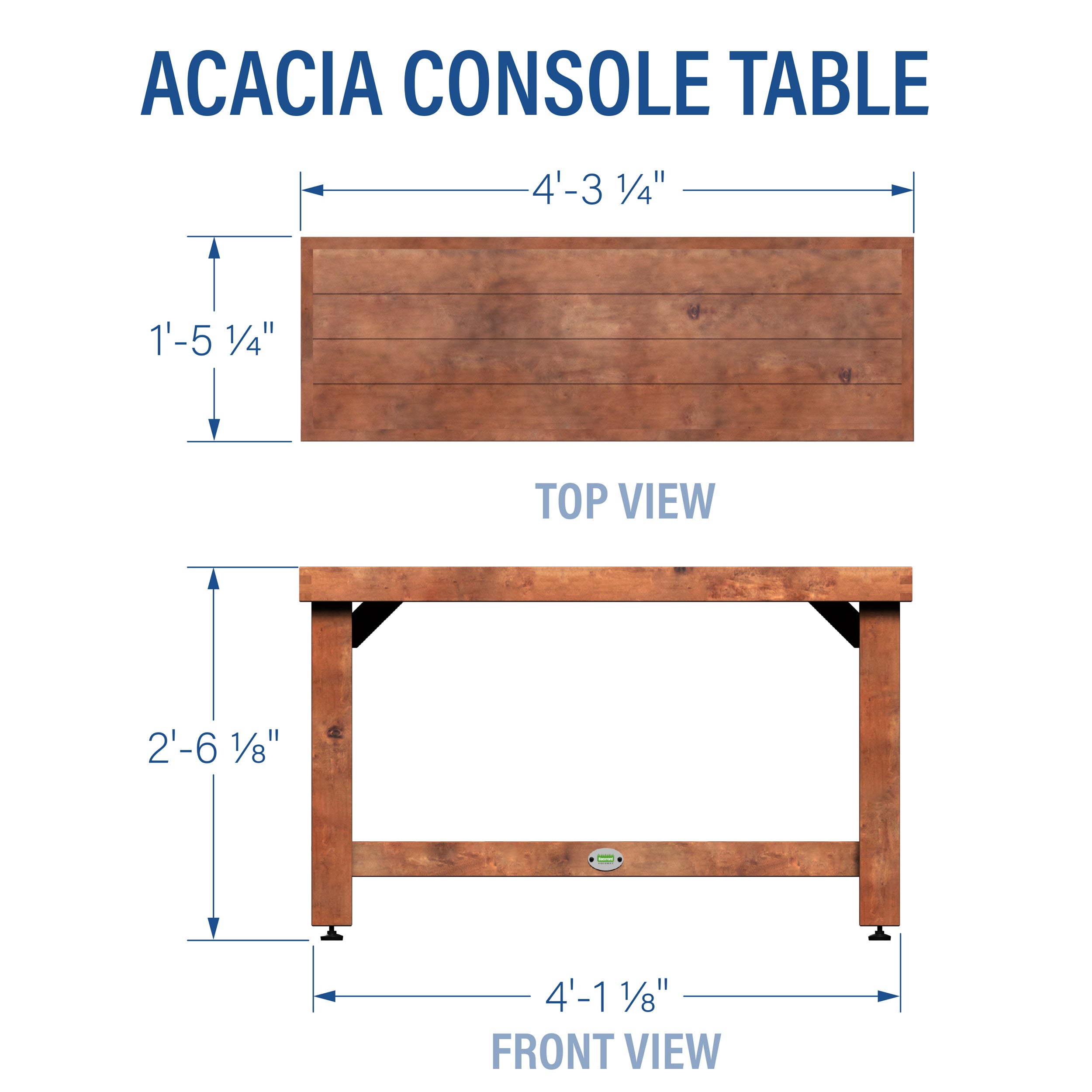 Console Table Imperial Dimensions