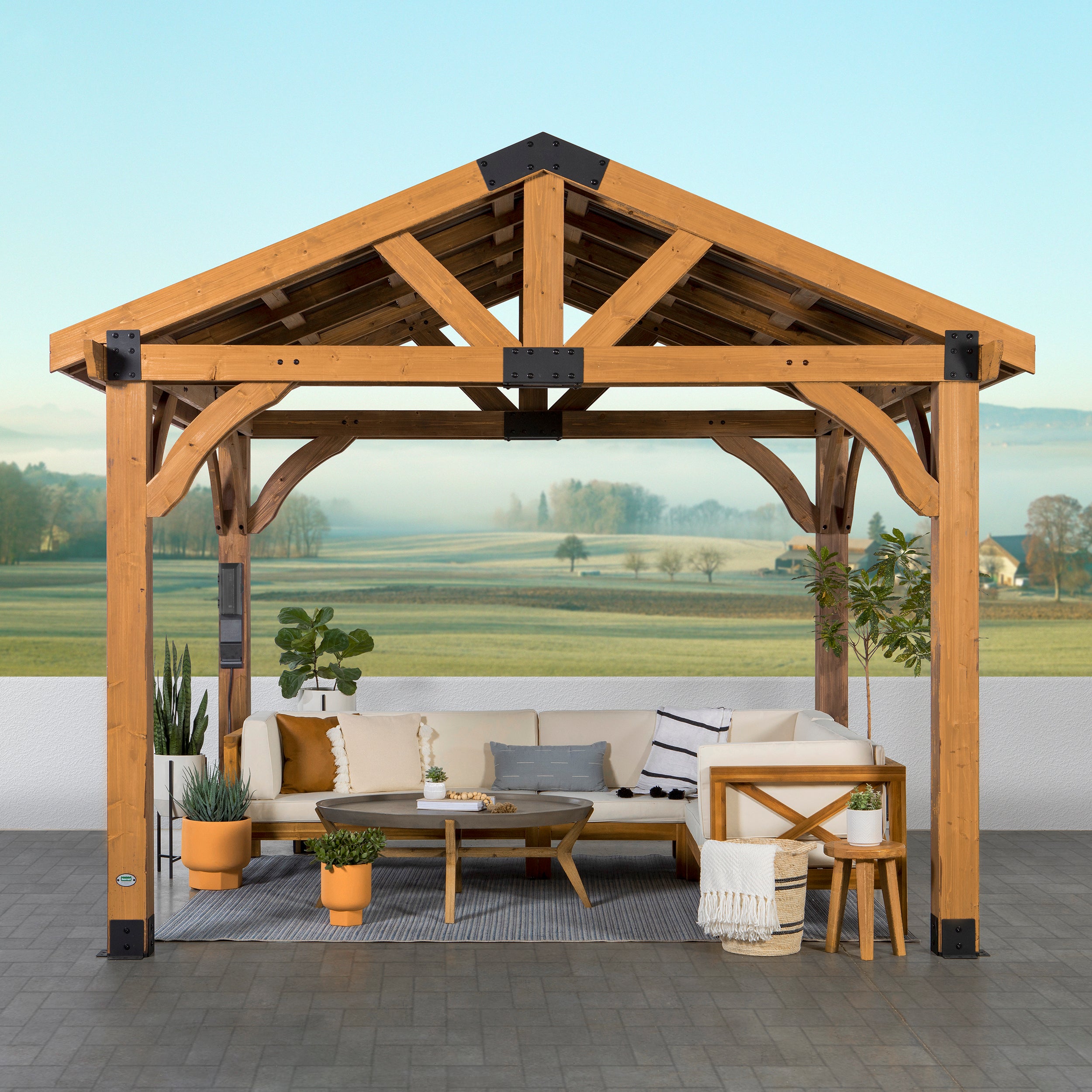 12x10 arlington gazebo with electric