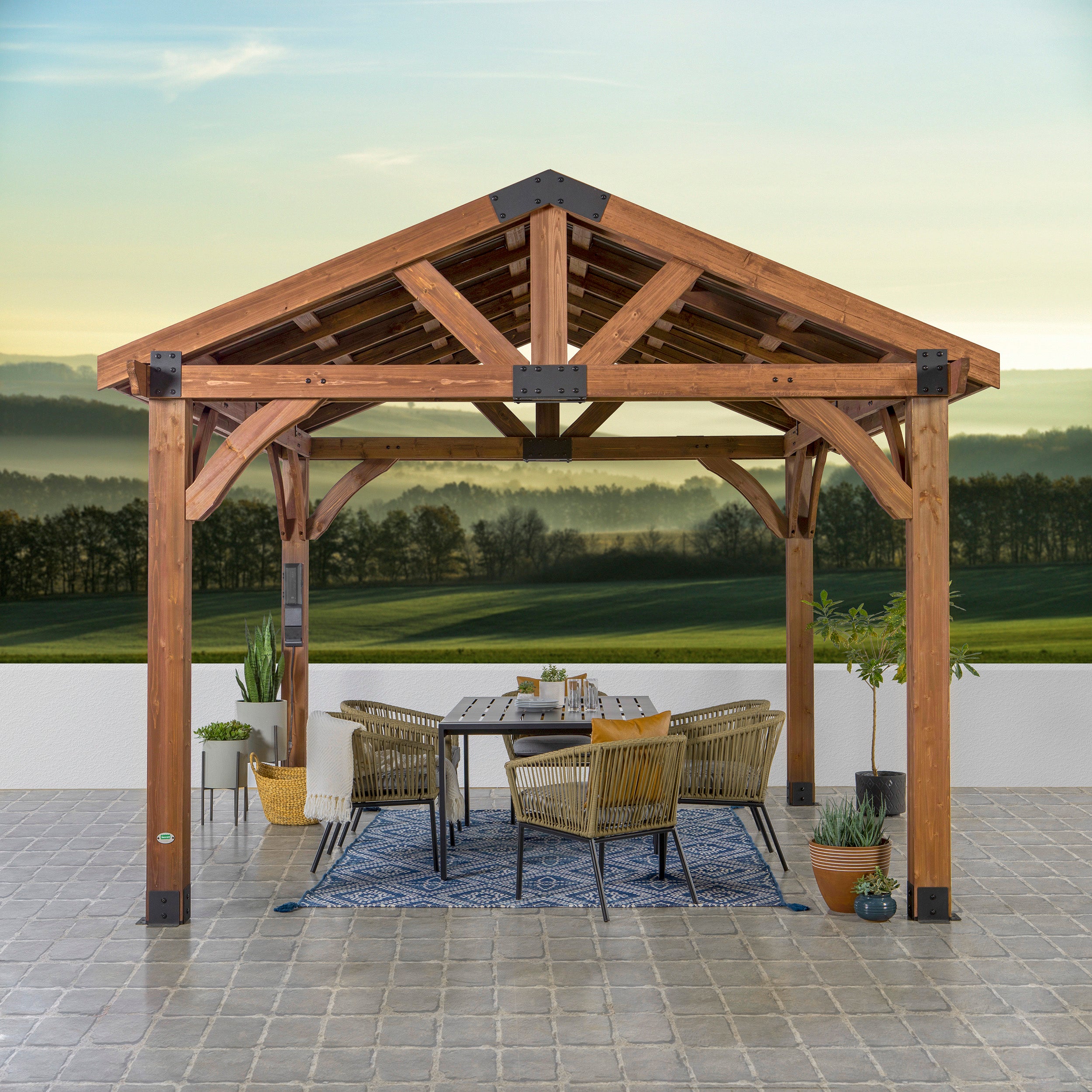 12x12 Arlington light stained gazebo
