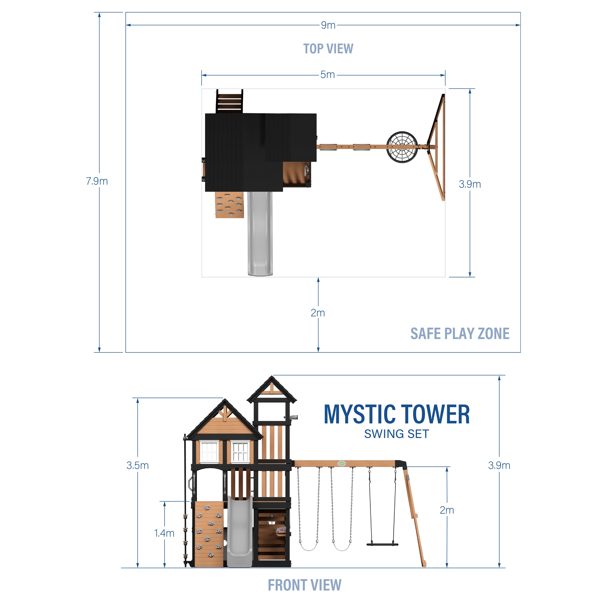 Mystic Tower Metric Dimensions