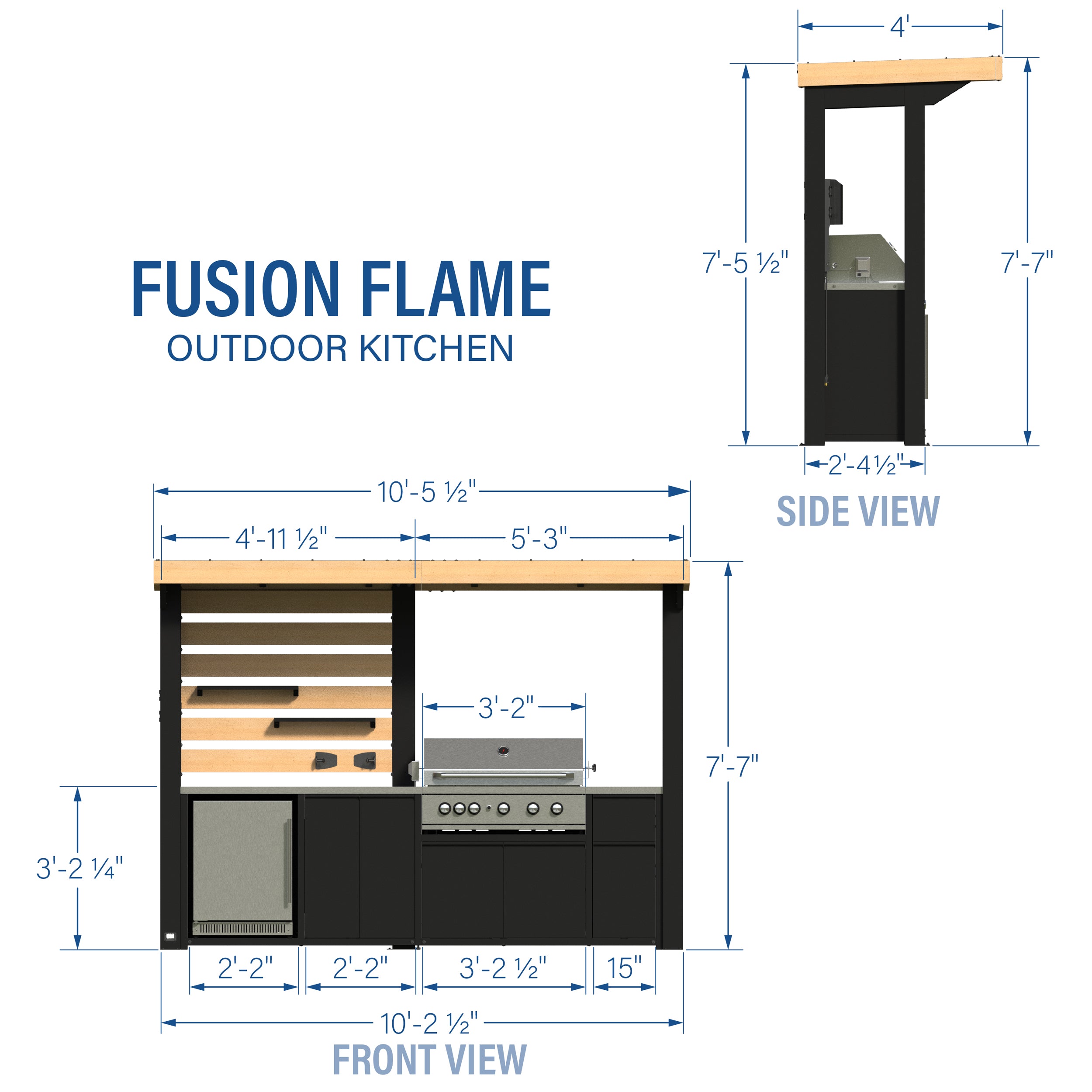 Fusion Flame Imperial Dimensions 