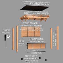 Load image into Gallery viewer, Cedar Springs Outdoor Bar French Exploded View
