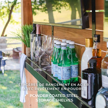 Load image into Gallery viewer, Cedar Springs Outdoor Bar Steel Storage Shelf
