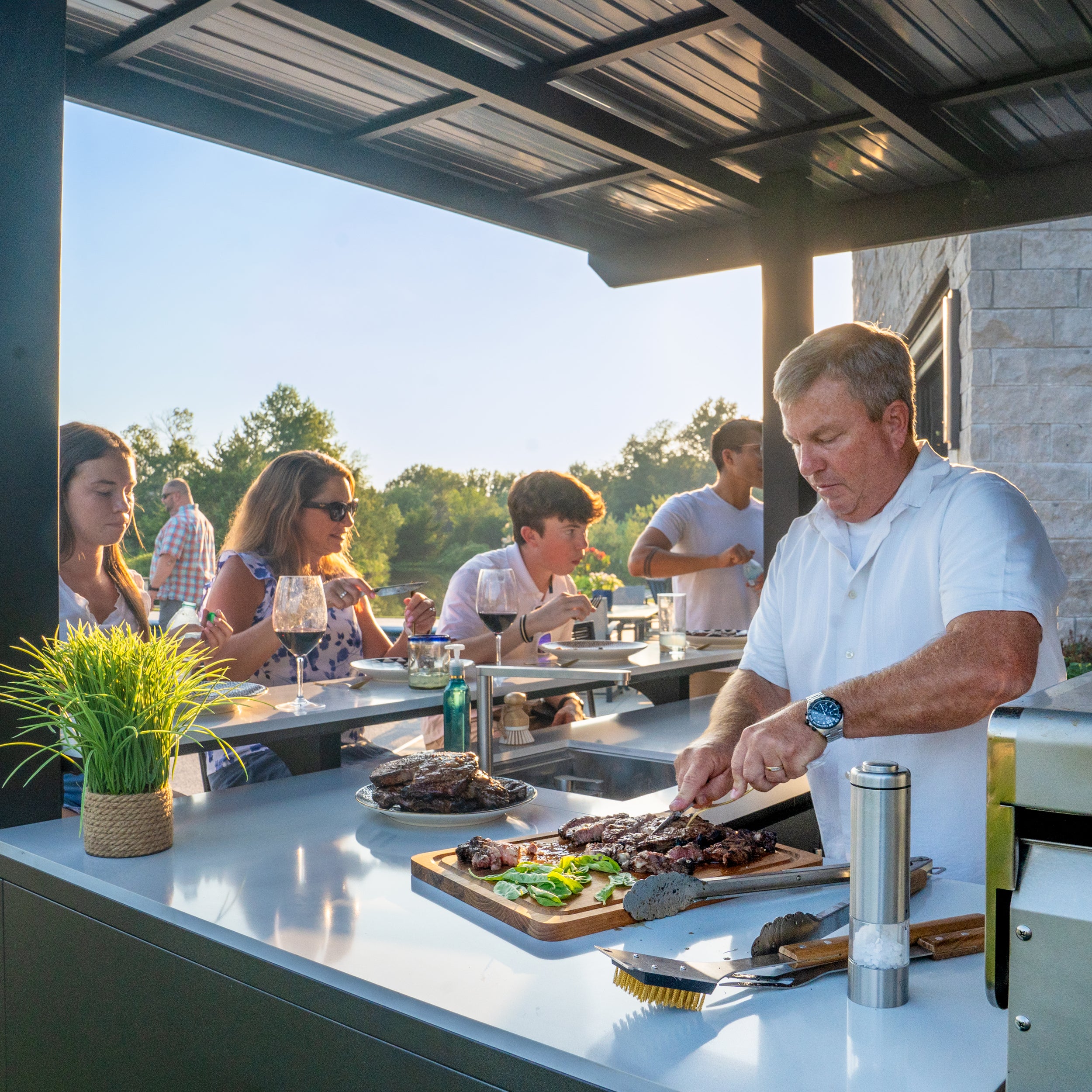 Fusion Fire Outdoor Kitchen Spacious Countertop