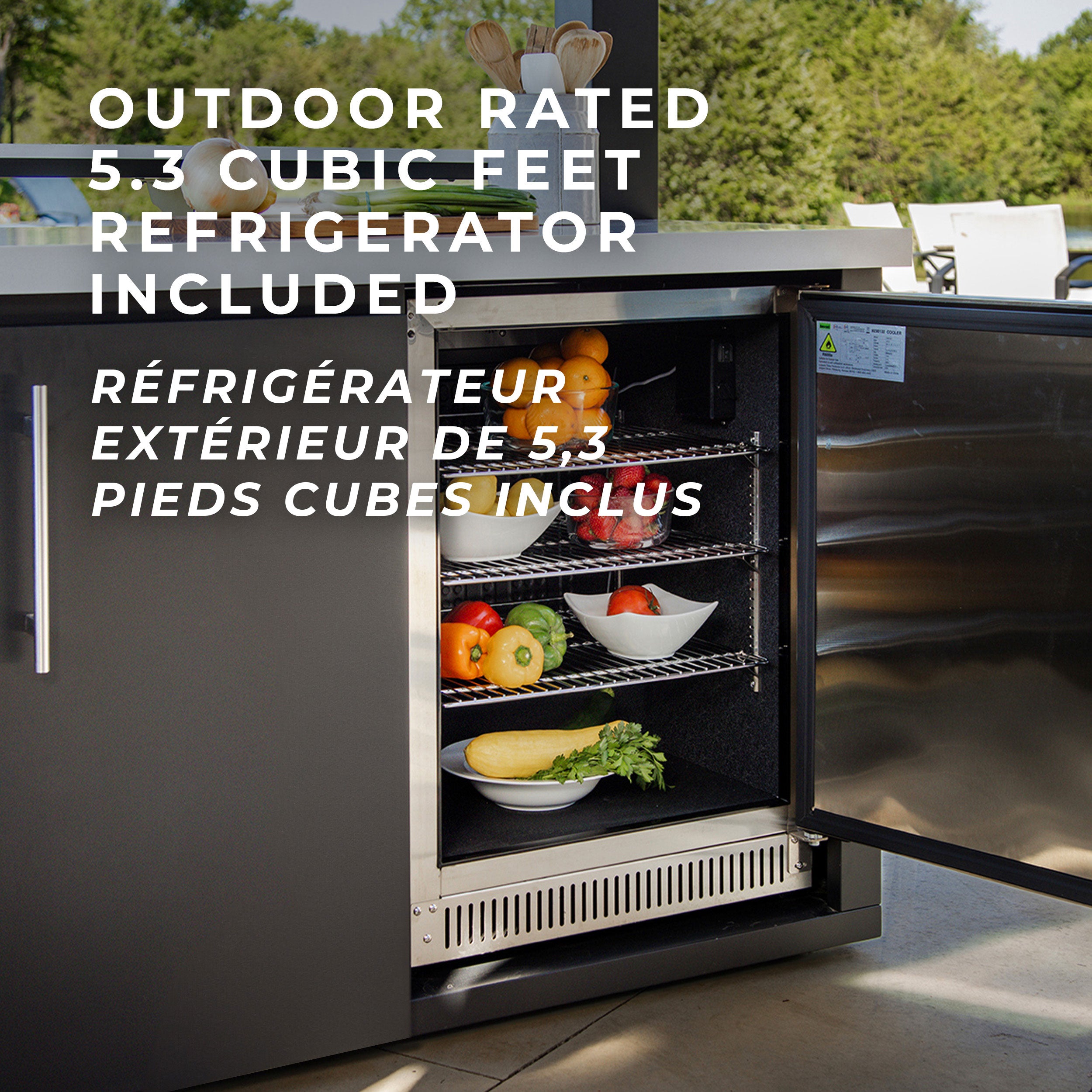 Fusion Fire Outdoor Kitchen Outdoor Rated Refrigerator