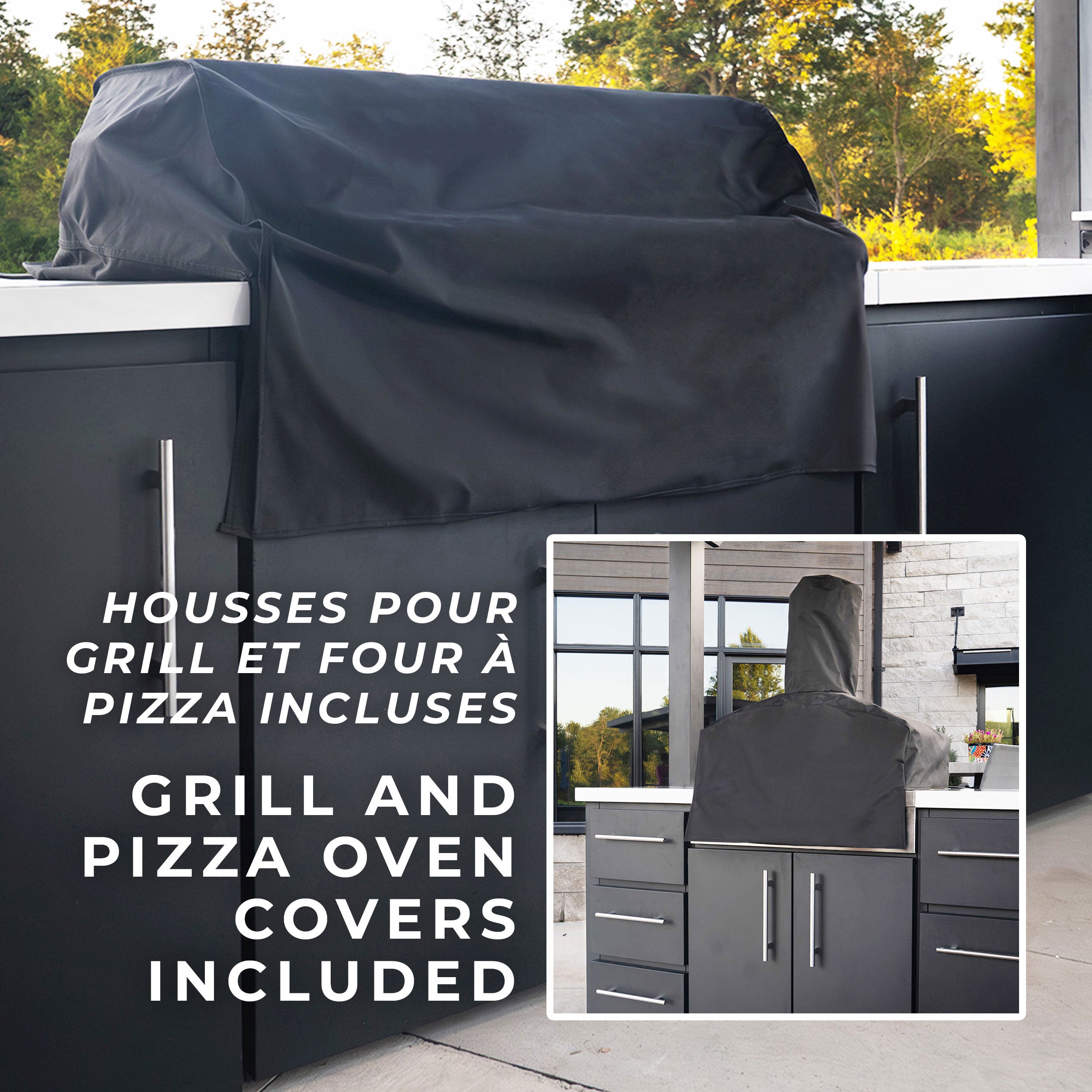 Fusion Fire Outdoor Kitchen Grill Cover and Oven Cover