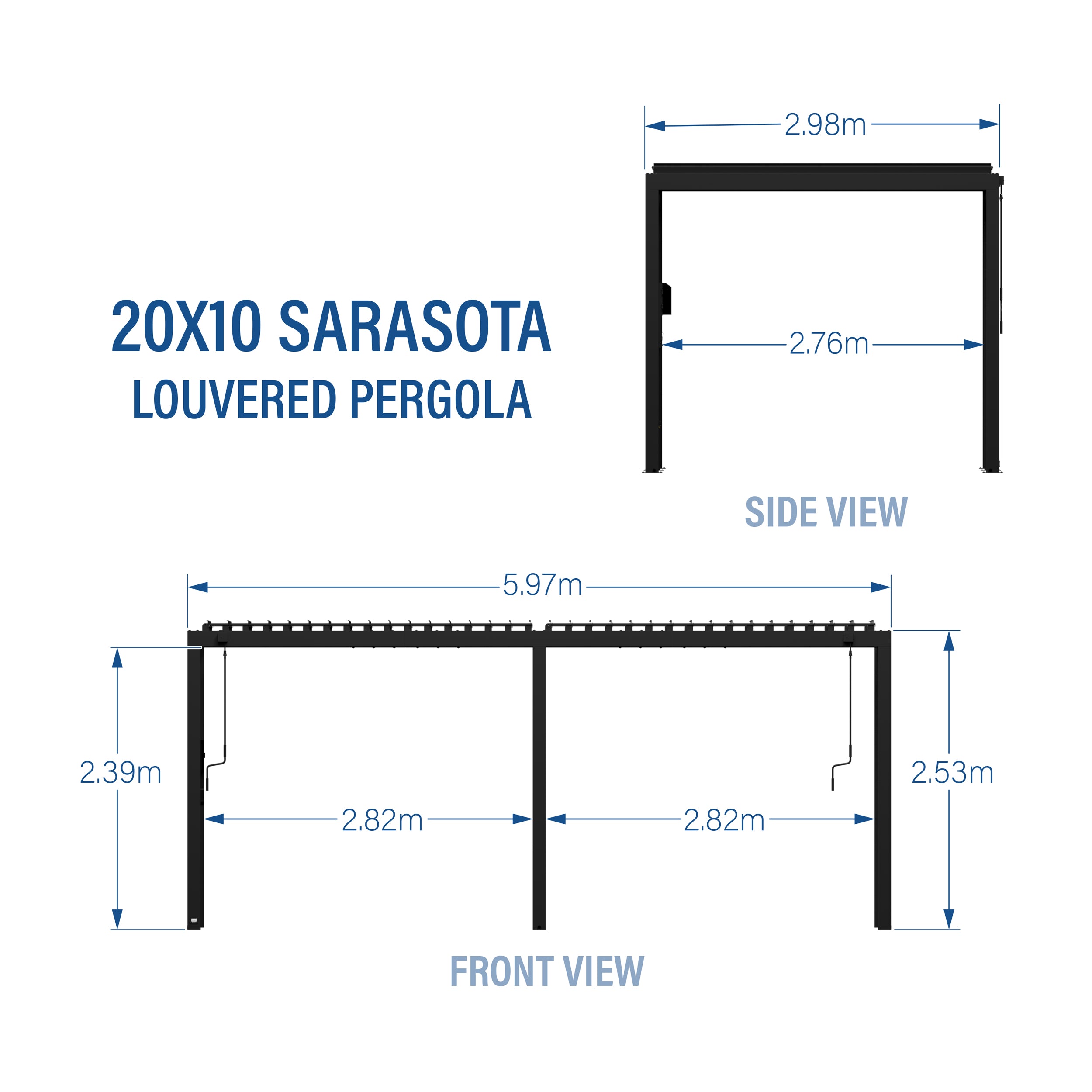 6.1m x 3m Sarasota Metric Diagram