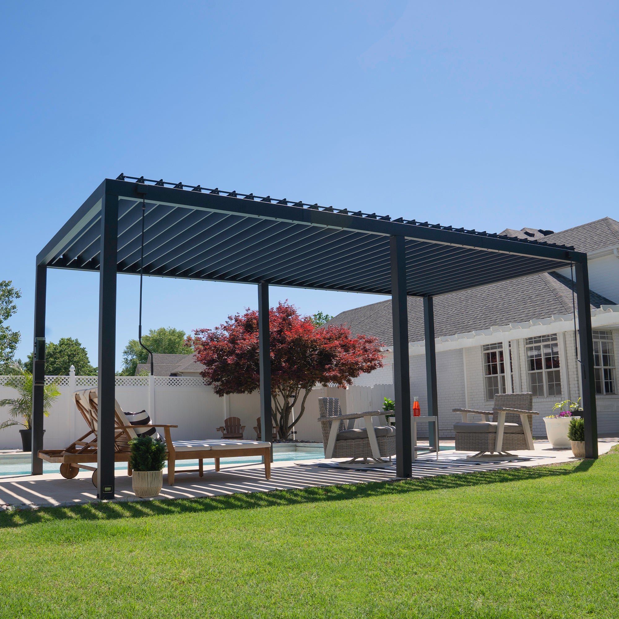 6.1m x 3m Sarasota Louvered Pergola