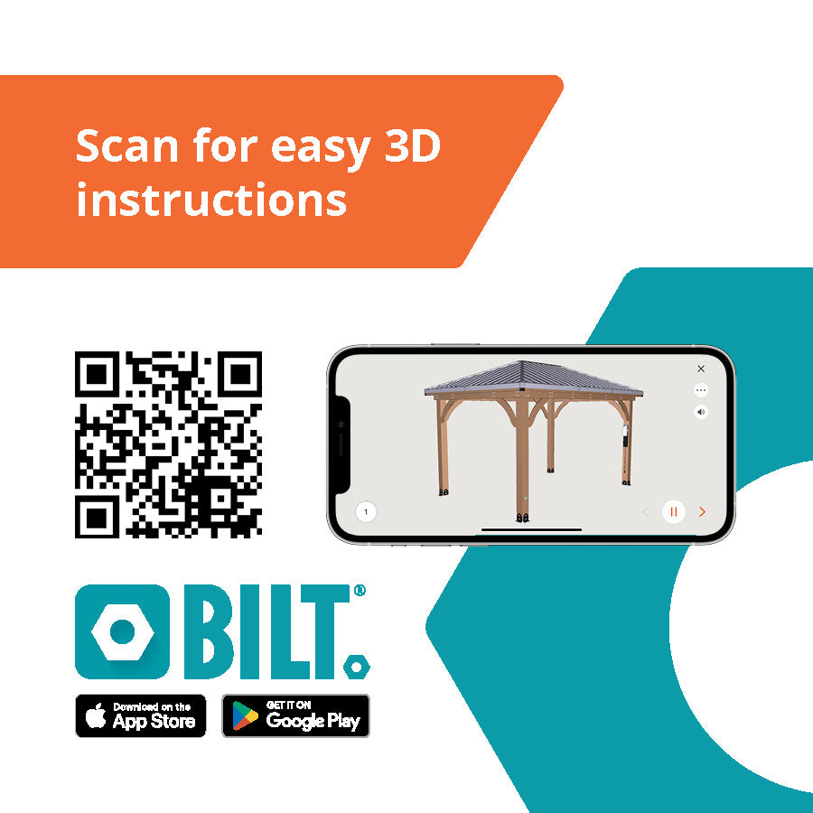 4.3m x 3m Barrington Bilt App for assembly assistance