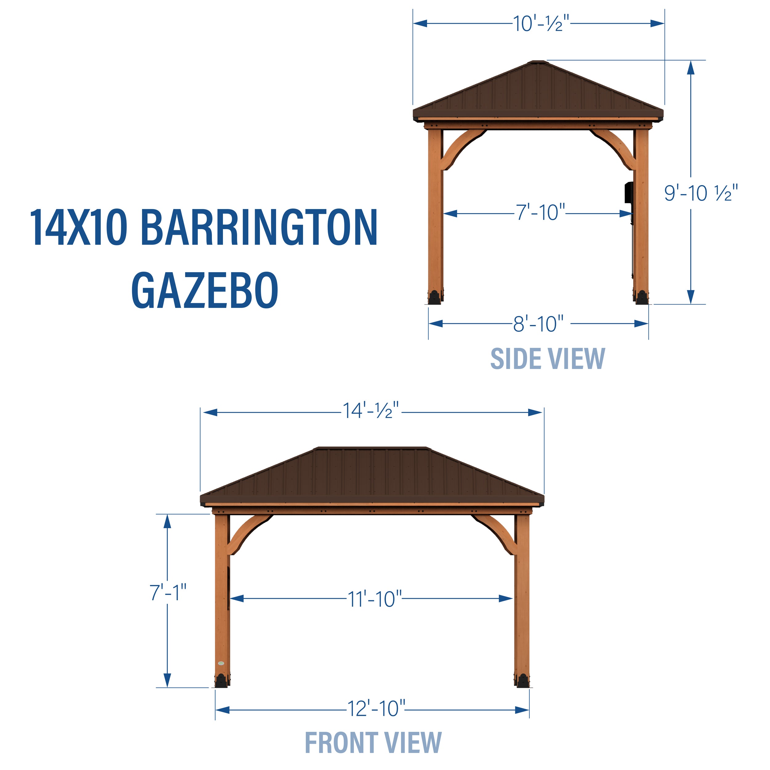 4.3m x 3m Barrington Imperial Dimensions