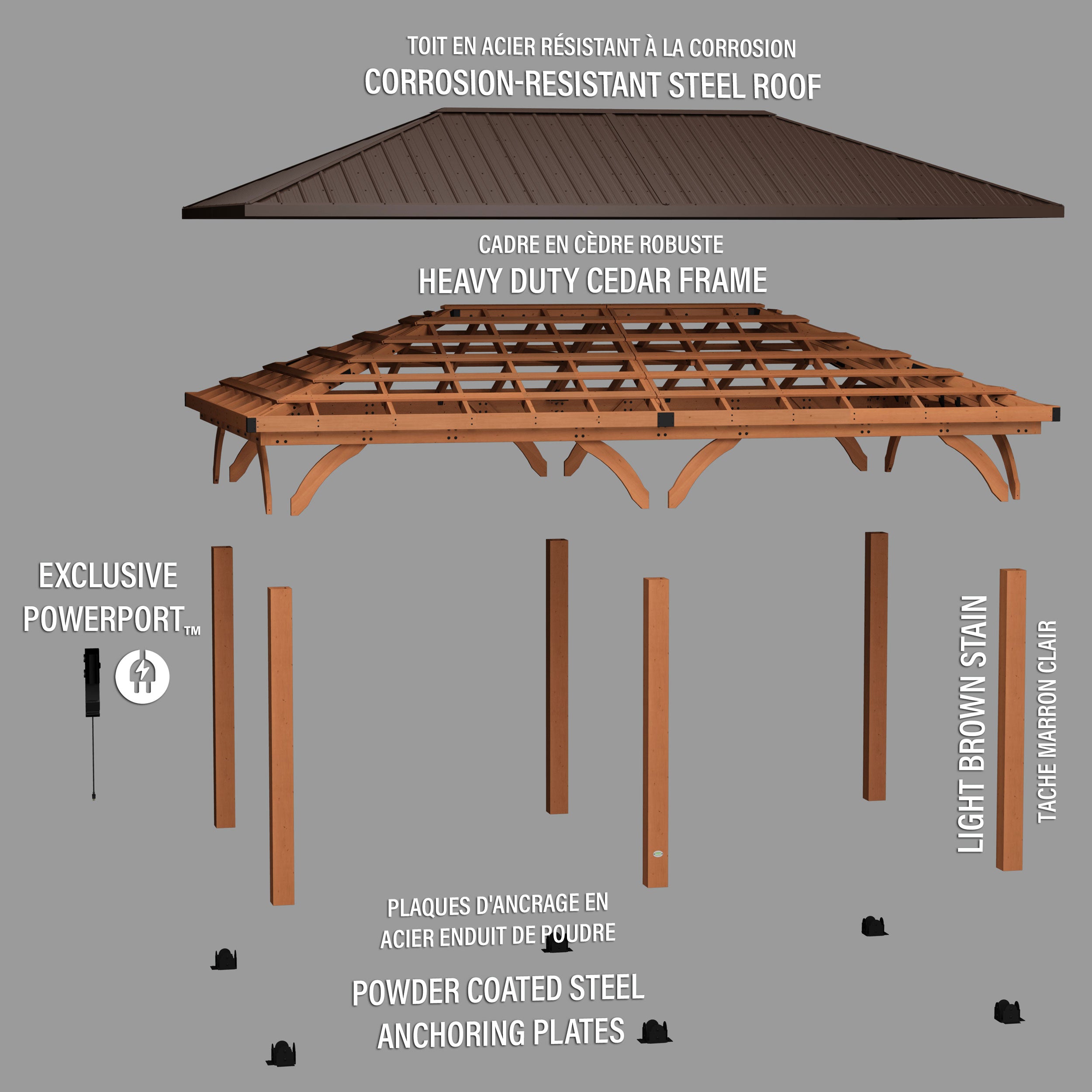 6.1m x 3.7m Barrington French Exploded View