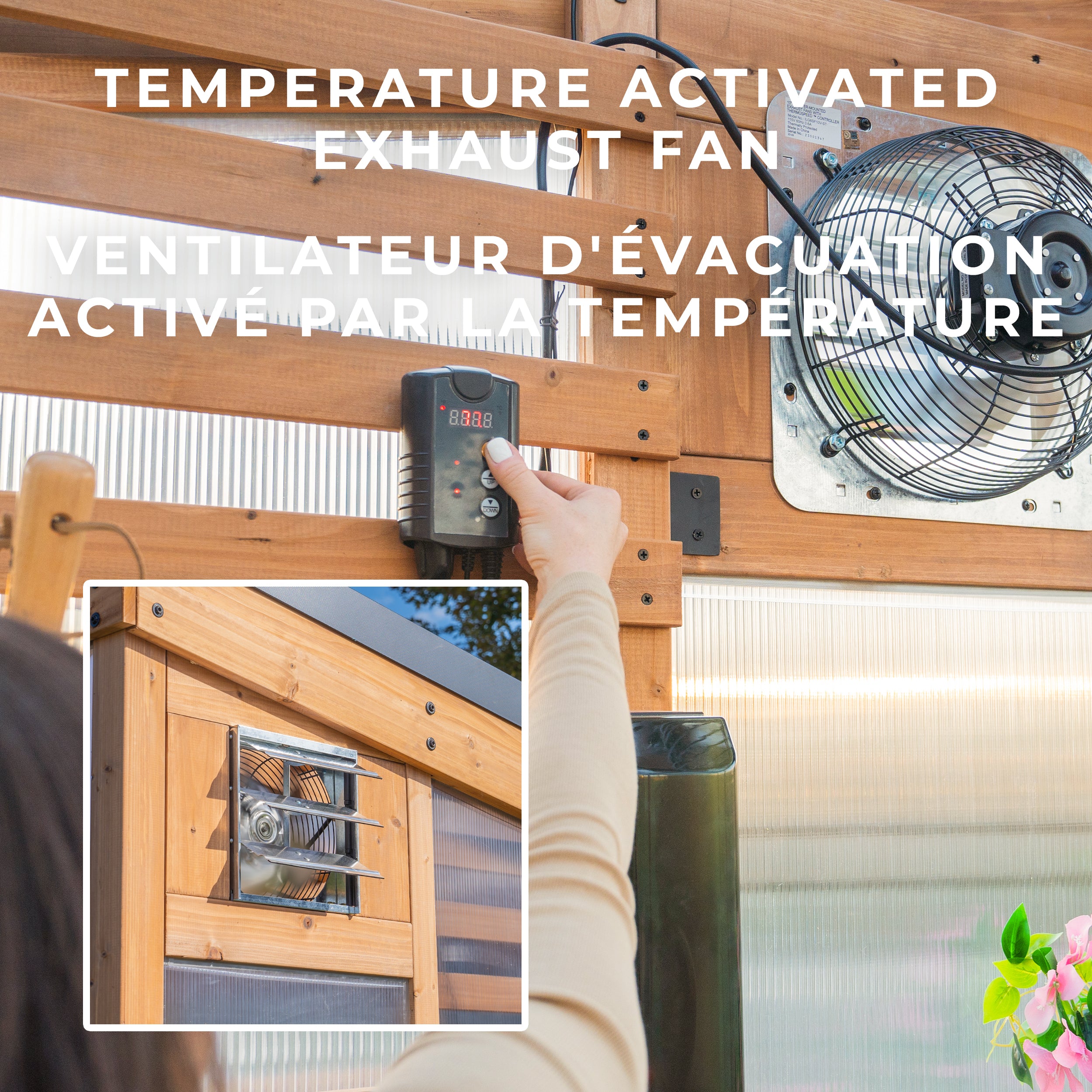 temperature activated exhaust fan