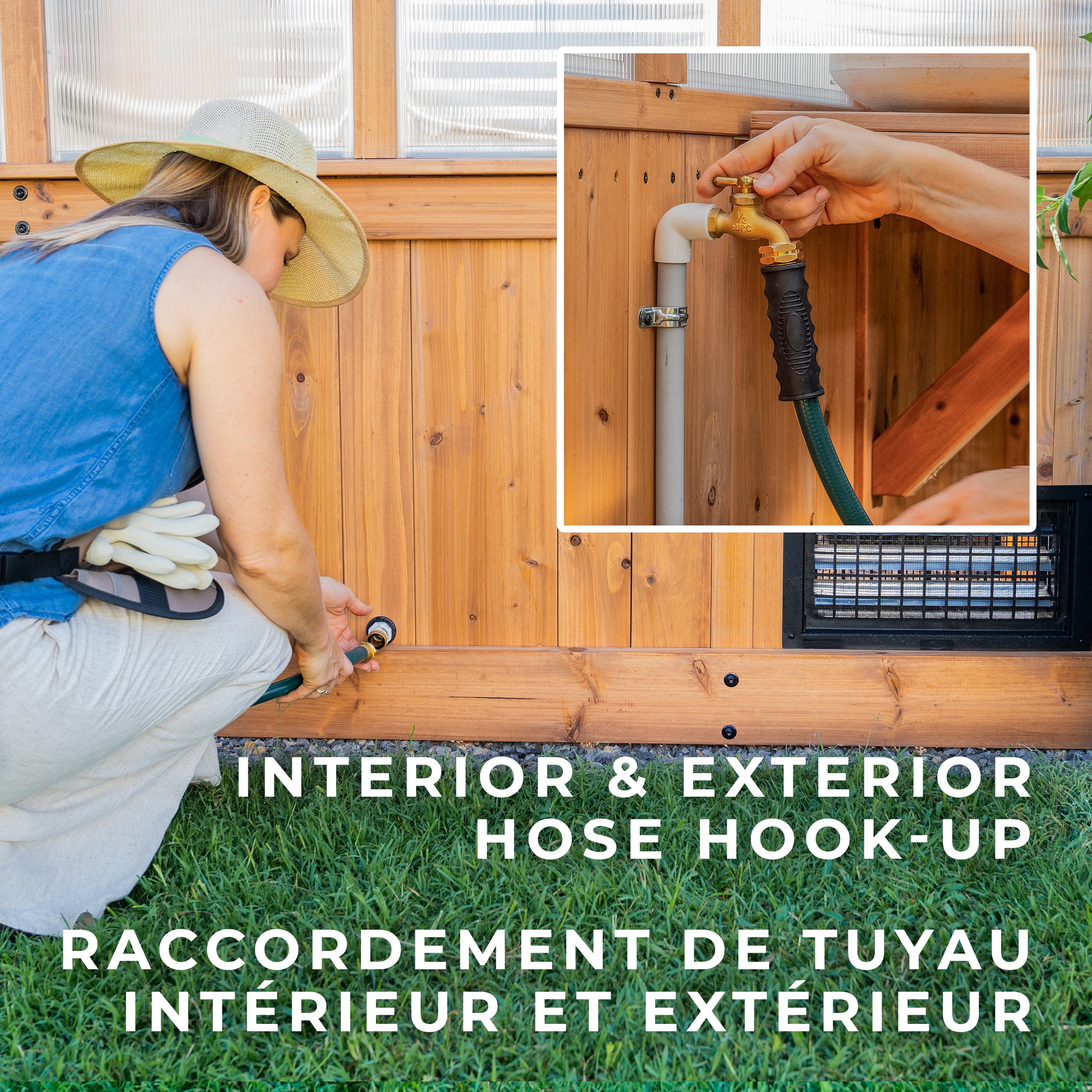 interior & exterior hose hook up