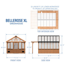 Load image into Gallery viewer, 4m x 3.4m Bellerose Imperial Dimensions
