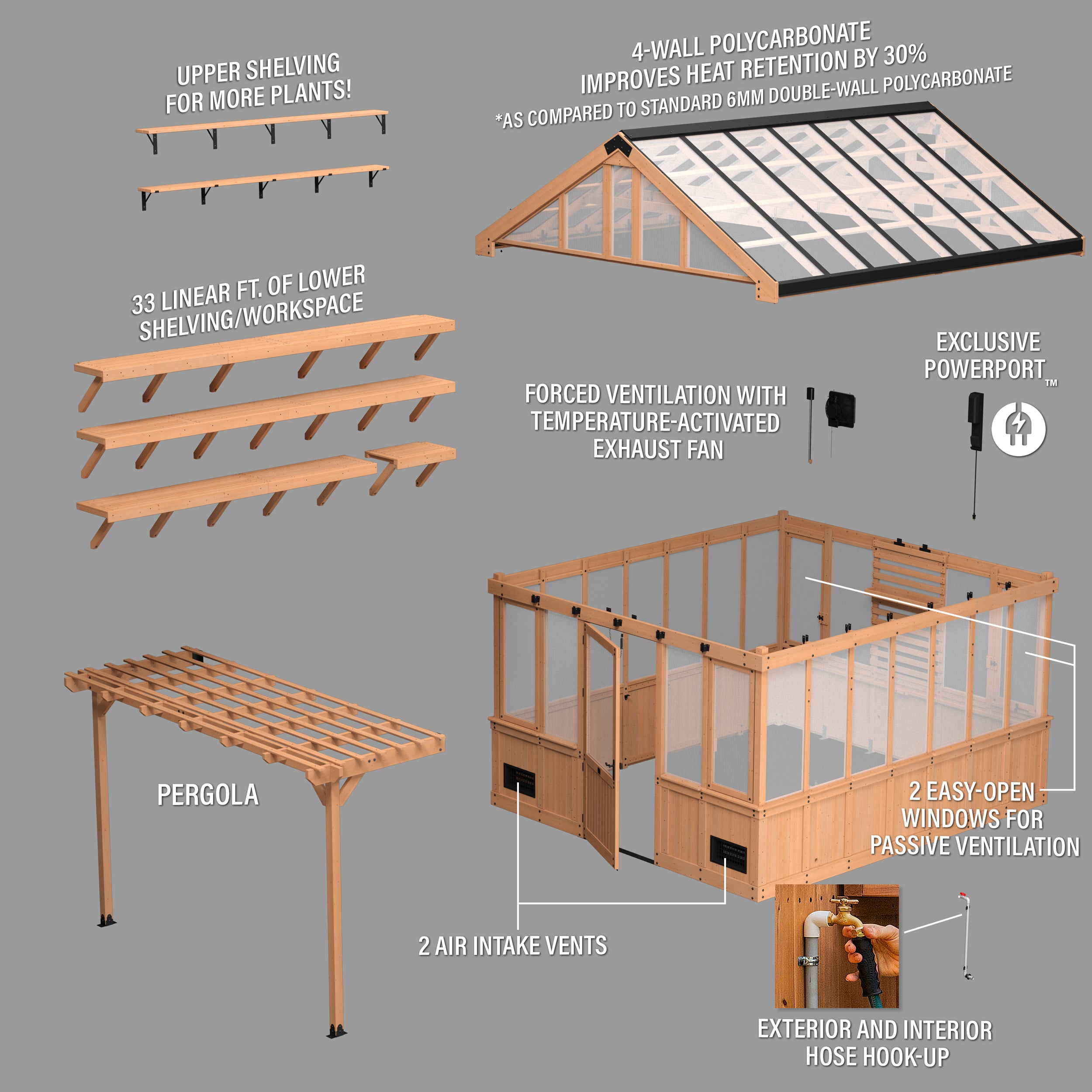 4m x 3.4m Bellerose English Exploded View