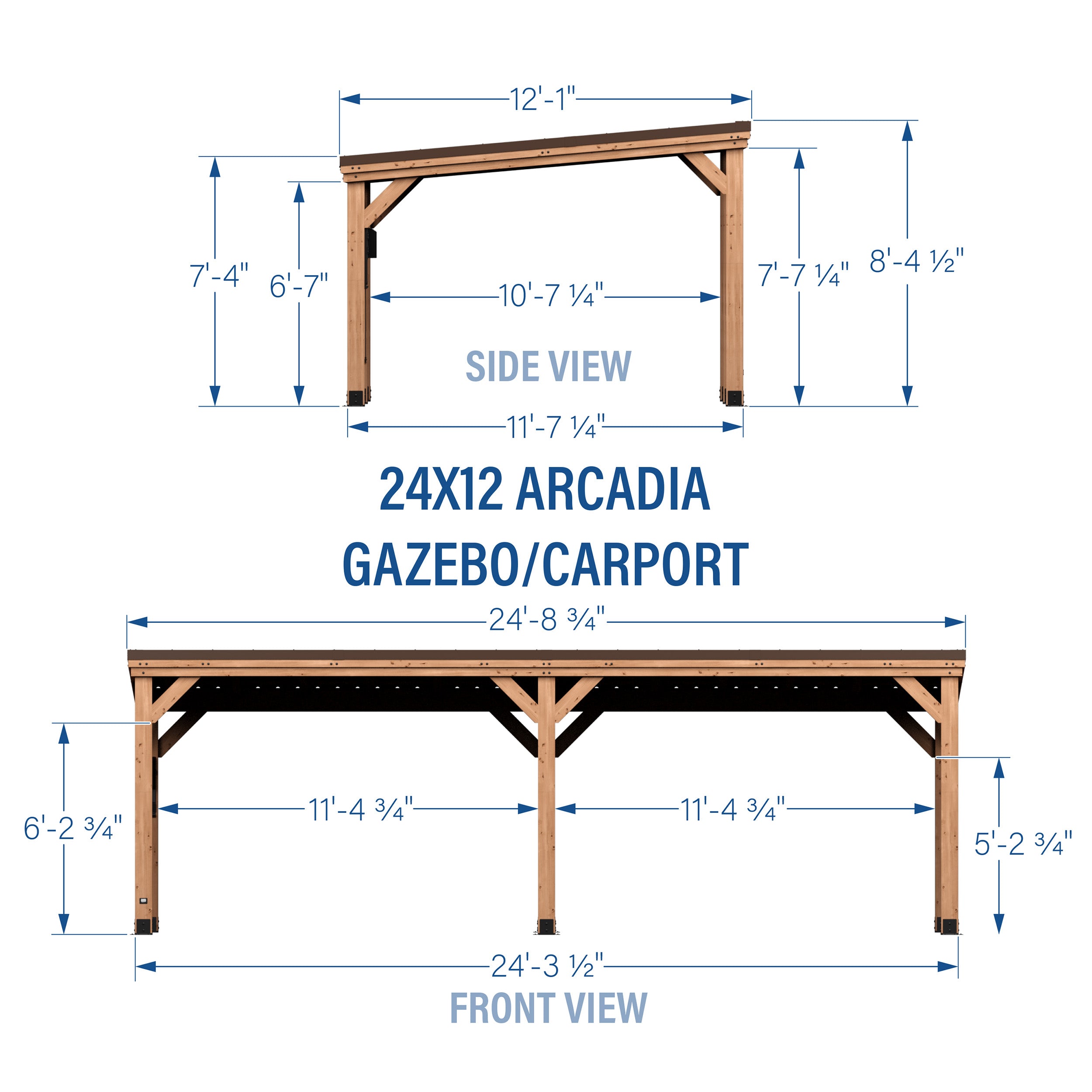 24x12 Arcadia Carport Gazebo