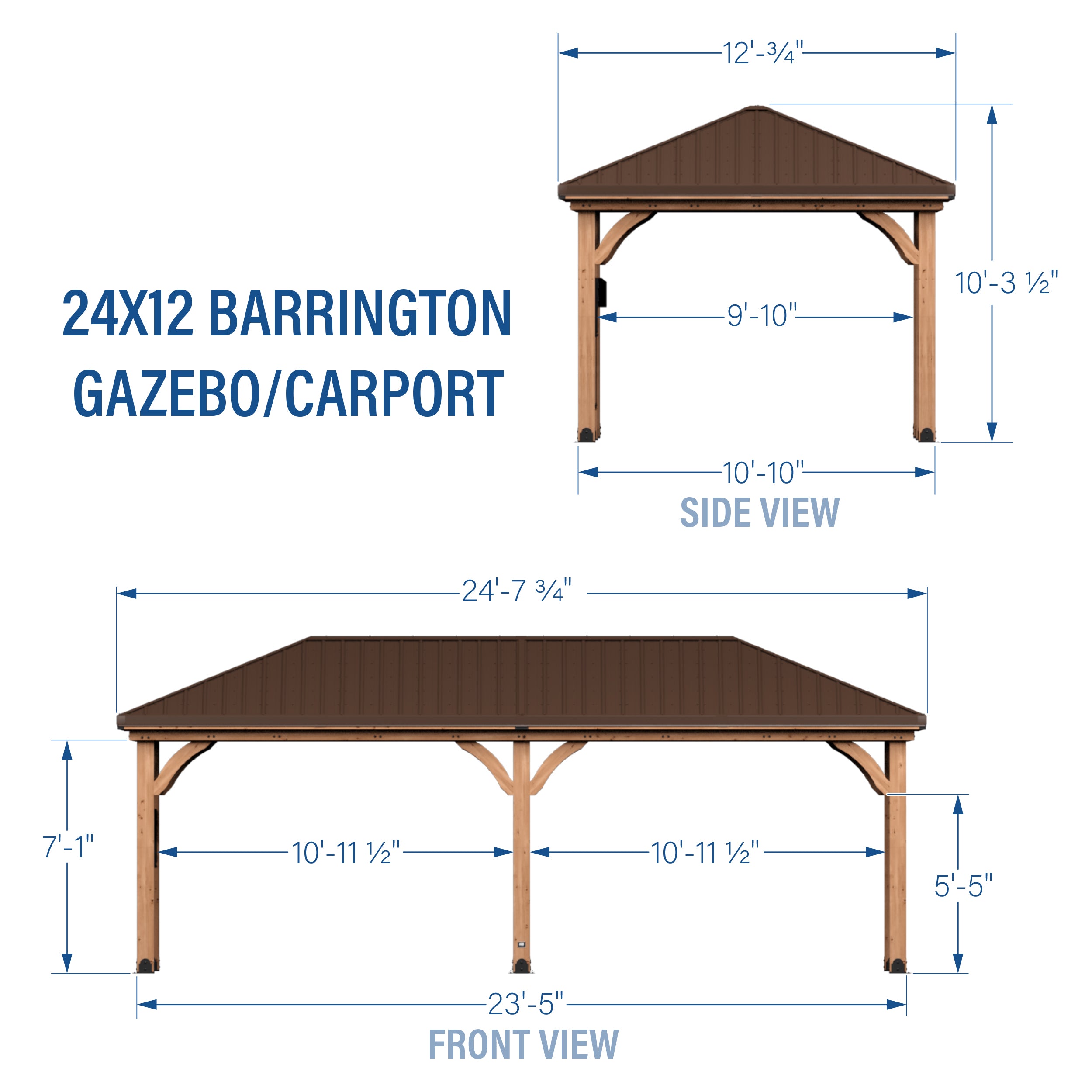 7.3m x 3.7m Barrington Imperial Dimensions