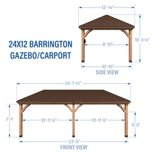 Load image into Gallery viewer, 7.3m x 3.7m Barrington Imperial Dimensions
