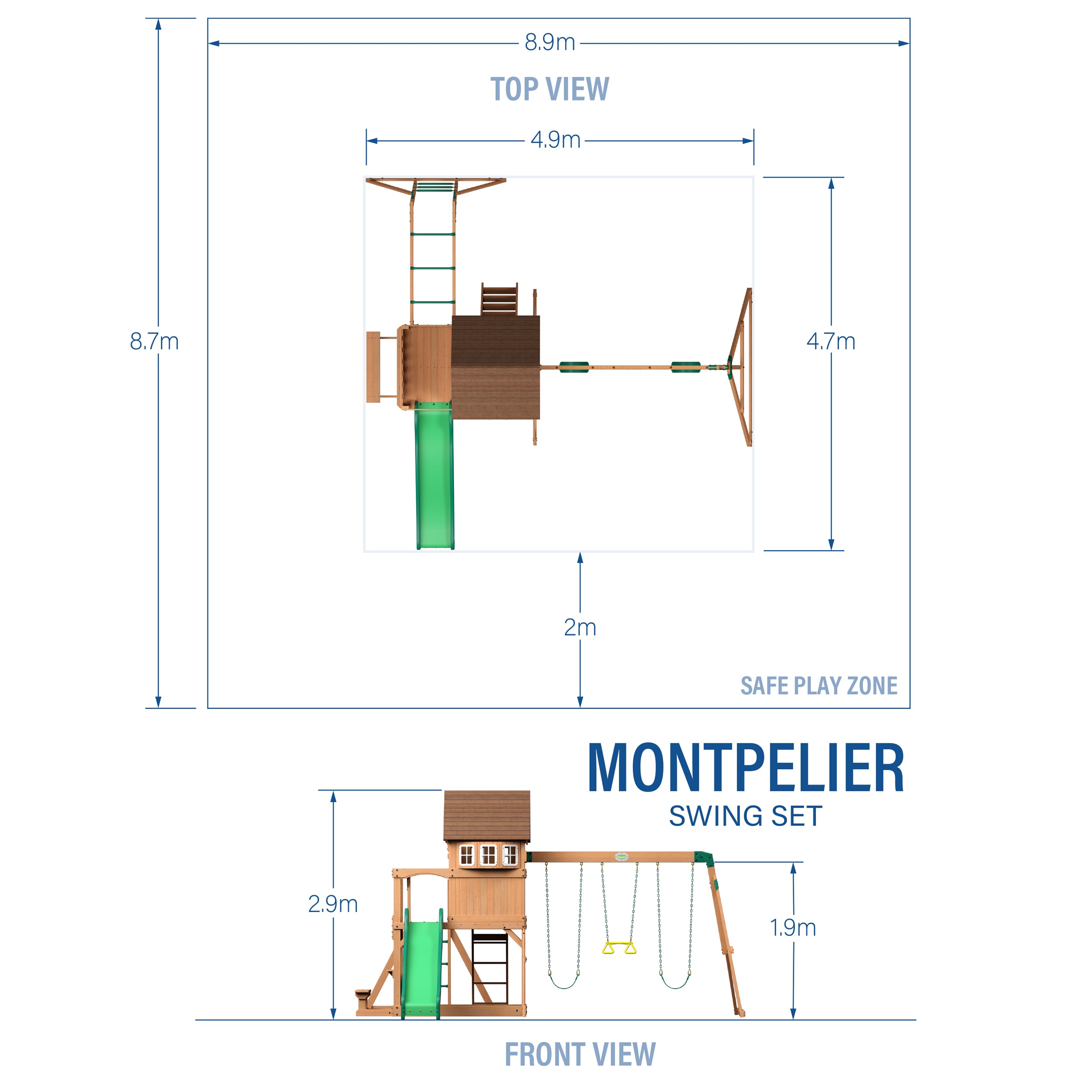 Montpelier Swing Set Diagram-Metric