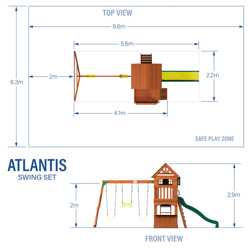 Atlantis Swing Set specifications