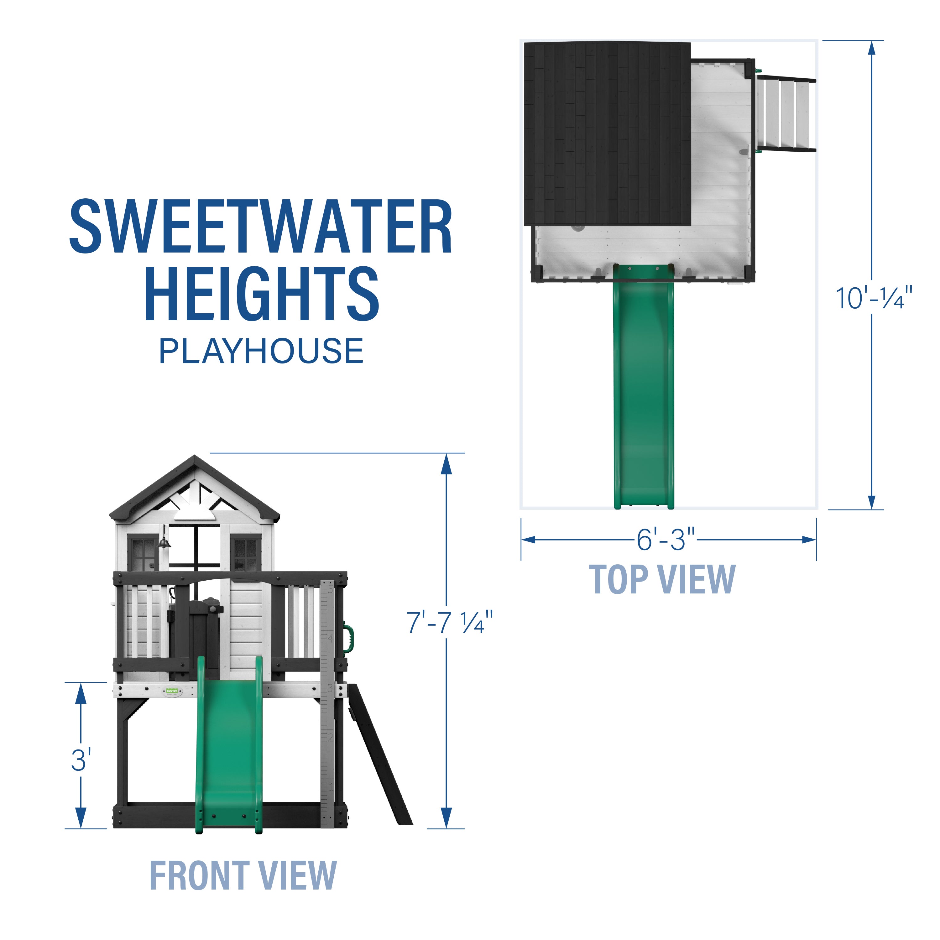 Sweetwater Heights Elevated Playhouse Diagram