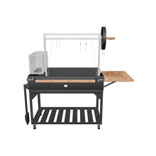 Load 3D model into Gallery viewer, Premium Argentine/Santa Maria BBQ Grill with Wood Fire and Charcoal Grill
