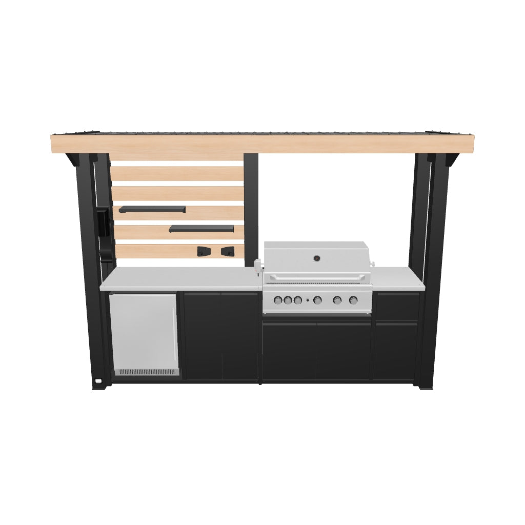 fusion flame outdoor kitchen