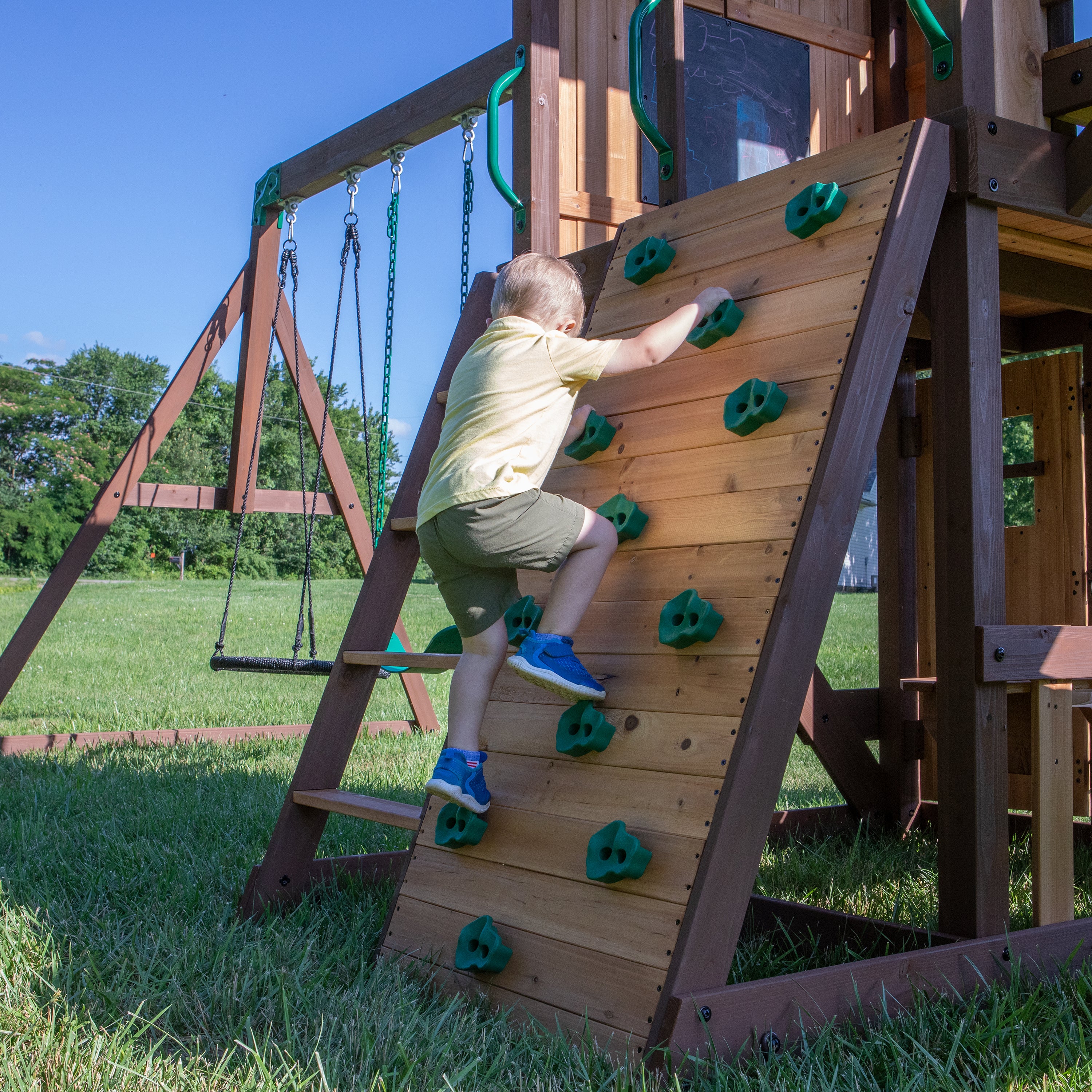 Tacoma Falls Swing Set Rock Wall