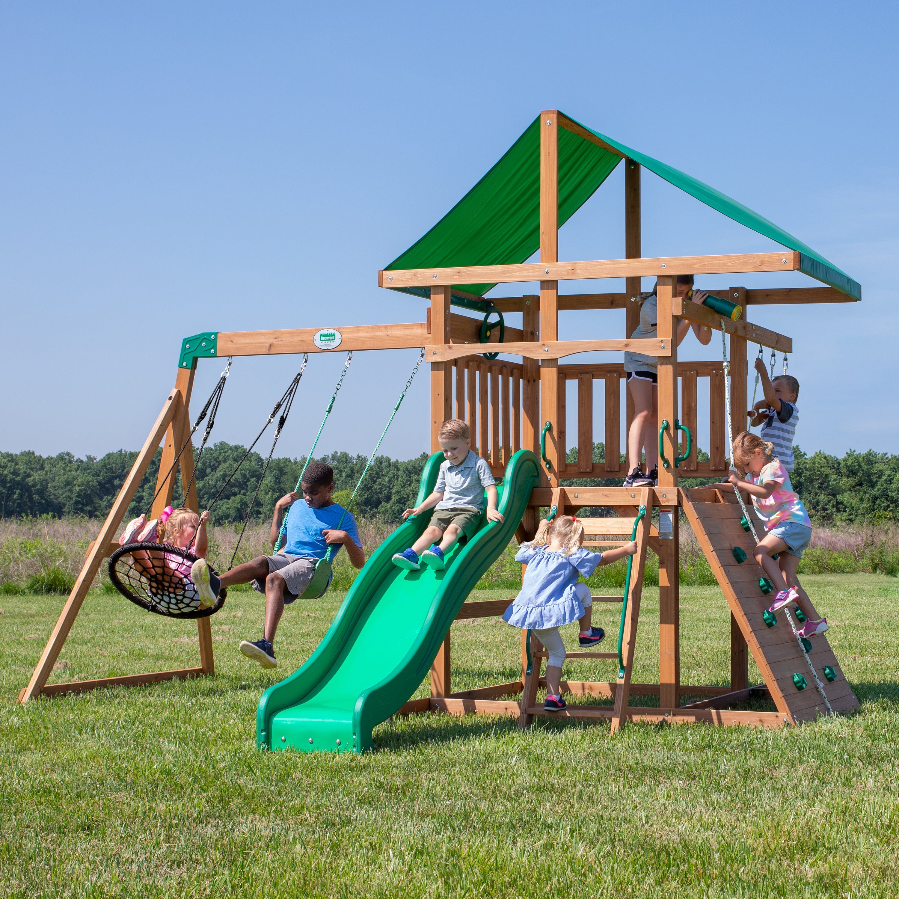 Grayson Peak Wooden Swing Set#main