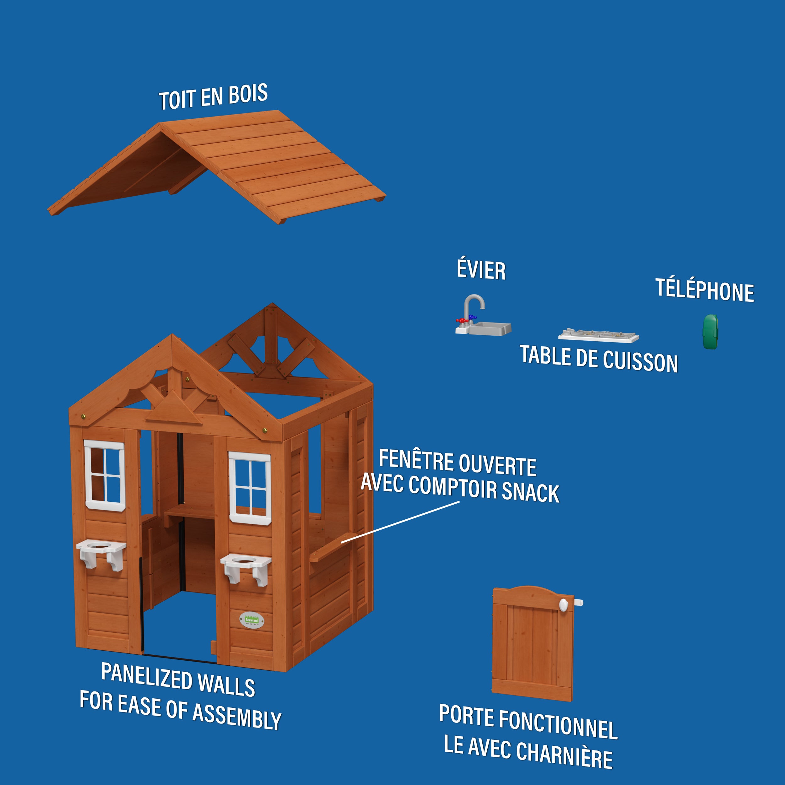 Timberlake Playhouse Exploded View French